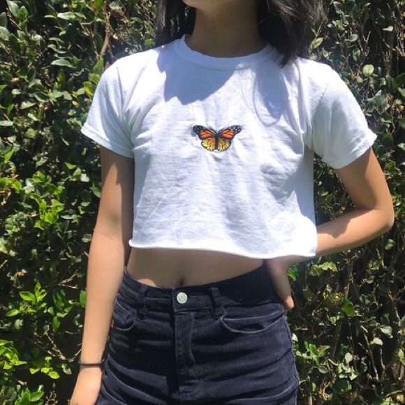 Brandy Melville Tops - Brandy Melville butterfly top